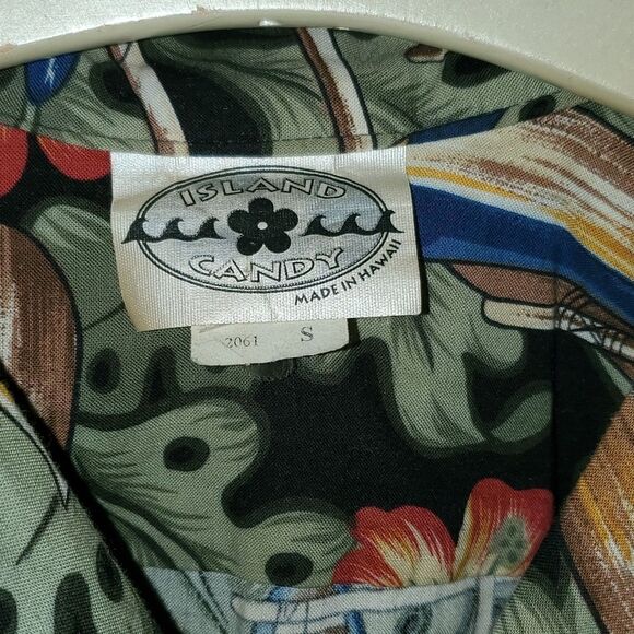 Island Candy Aloha Outrigger Canoe Paddle Aloha Shirt S - Picture 5 of 5